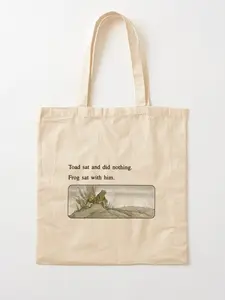 Sale up to 50%, Limited flash Deal, Frog and Toad meme Cotton Tote Bag
