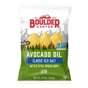 Boulder Canyon Kettle Potato Chips Canyon Cut Avocado Oil Sea Salt 5.25 oz.