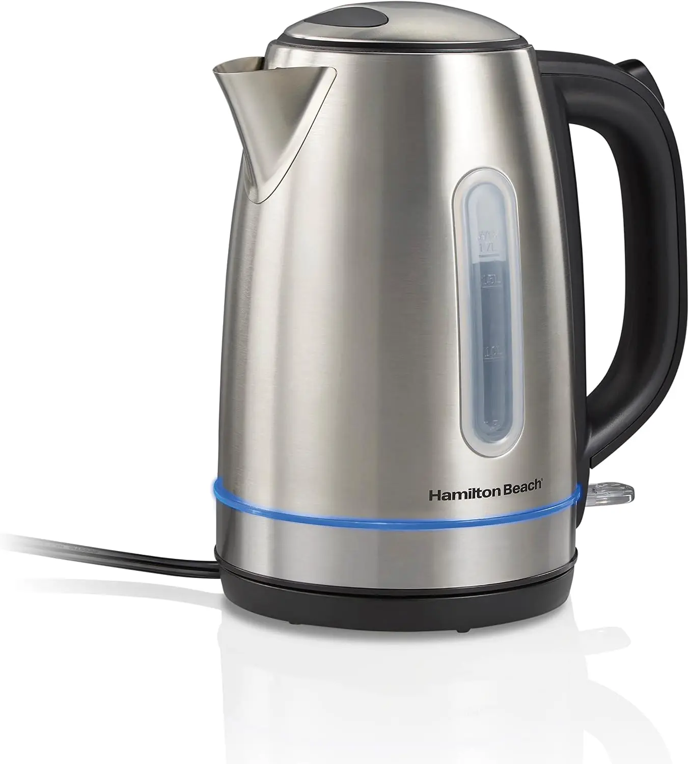 Hamilton Beach 1500W Kettle & Can Opener Bundle with 1.7L Kettle, Auto Shutoff & Boil Dry Protection, Smooth Touch Lever