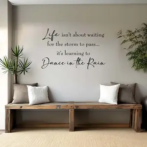 Dance in the Rain Quote Decal | Life isn't about waiting for the storm to pass... it's learning to Dance in the Rain