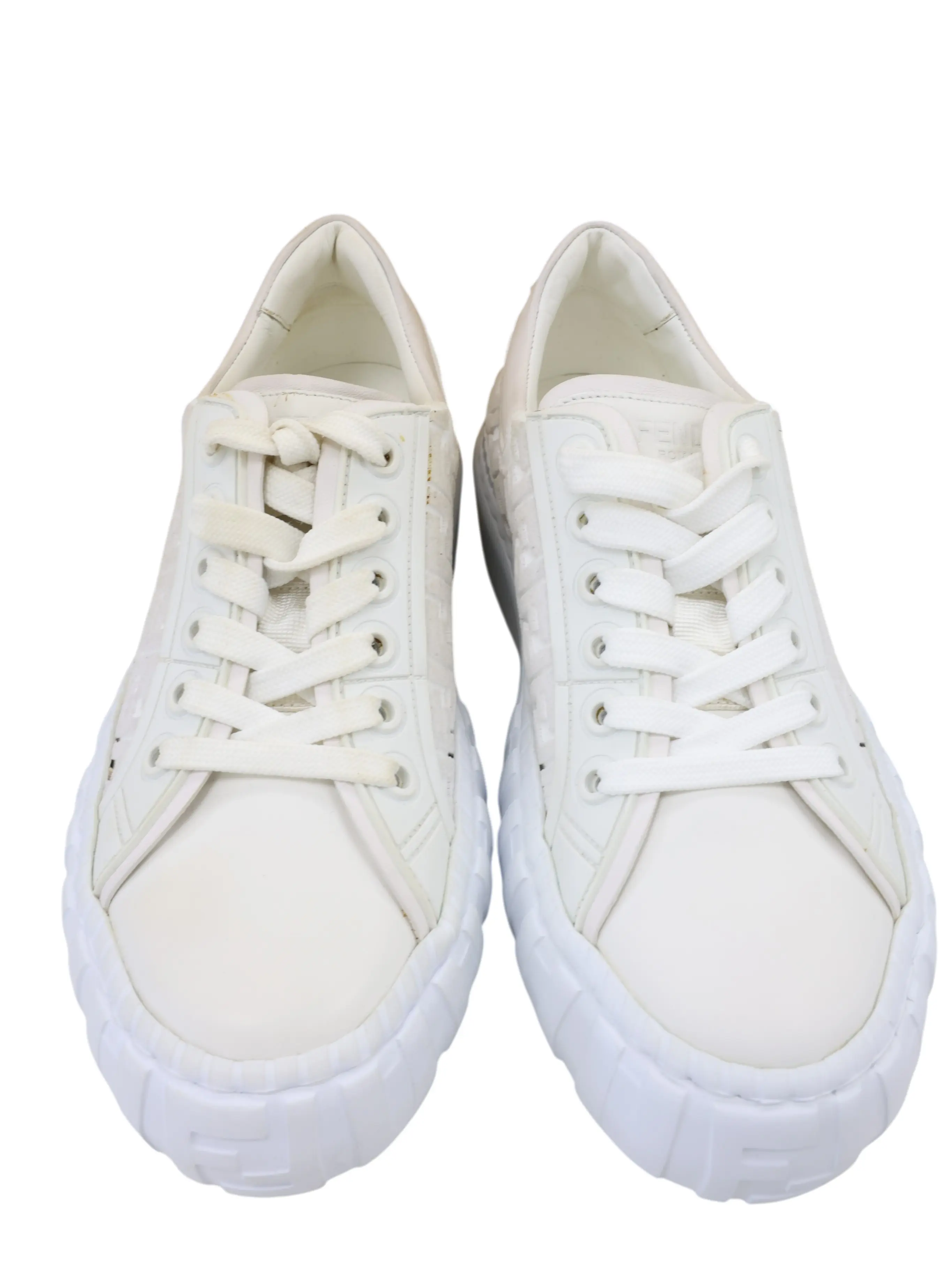 FENDI FF CALFSKIN WOMEN FENDI FORCE LOW TOP SNEAKERS