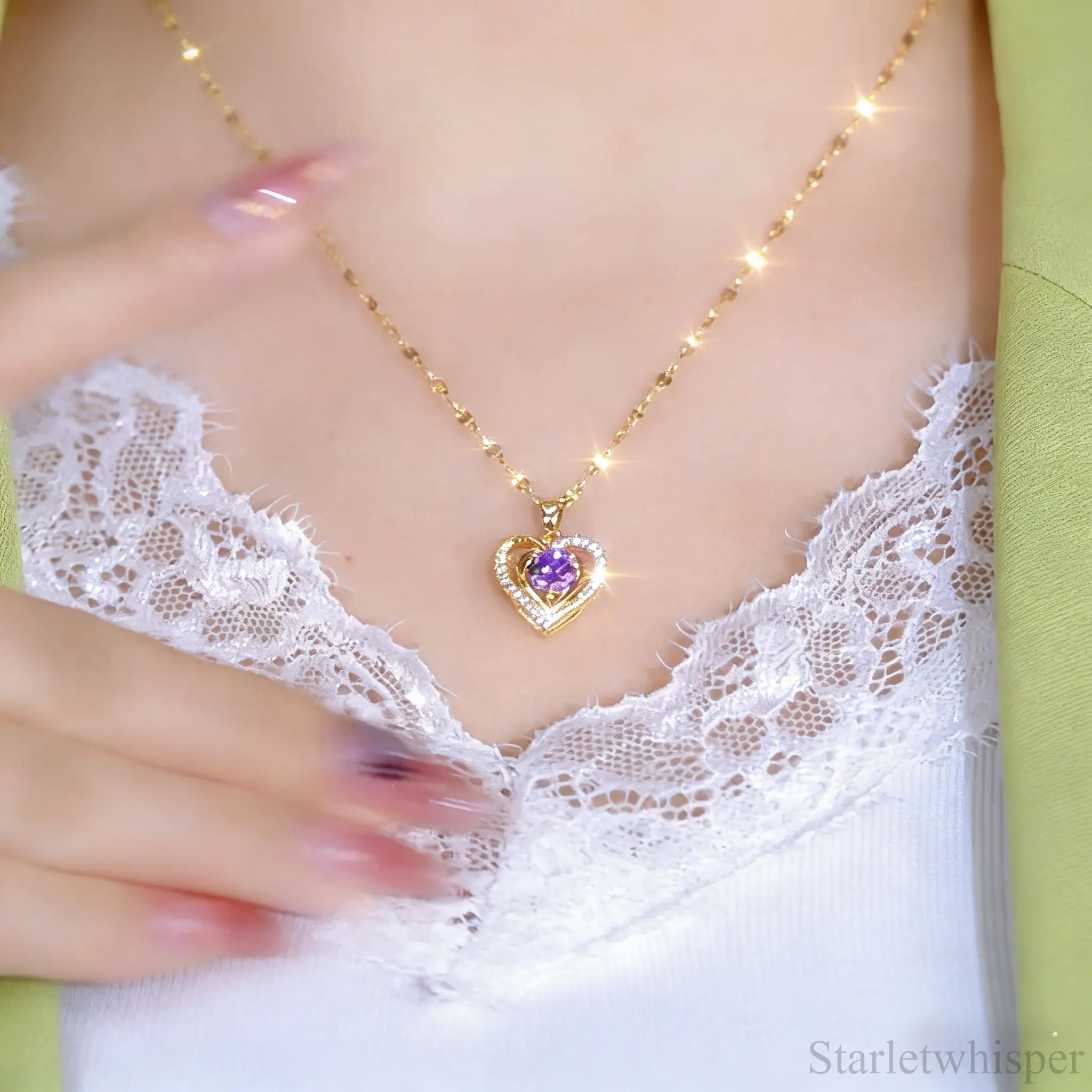 Trendy 2026 Heart Pendant Necklace for Women, Gold-Plated Dainty Chain Jewelry, Minimalist Chic Accessory, Perfect Romantic Gift for Her for Spring, Daily Wear & Holiday Gifting