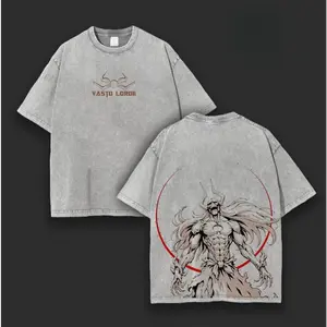 "Vasto Lorde" Ichigo Kurosaki - Bleach Anime Double Printed Vintage Washed Unisex Oversize Anime Manga Washed Heavyweight Cotton T-shirt, gifts For Anime Fan, Anime Lover