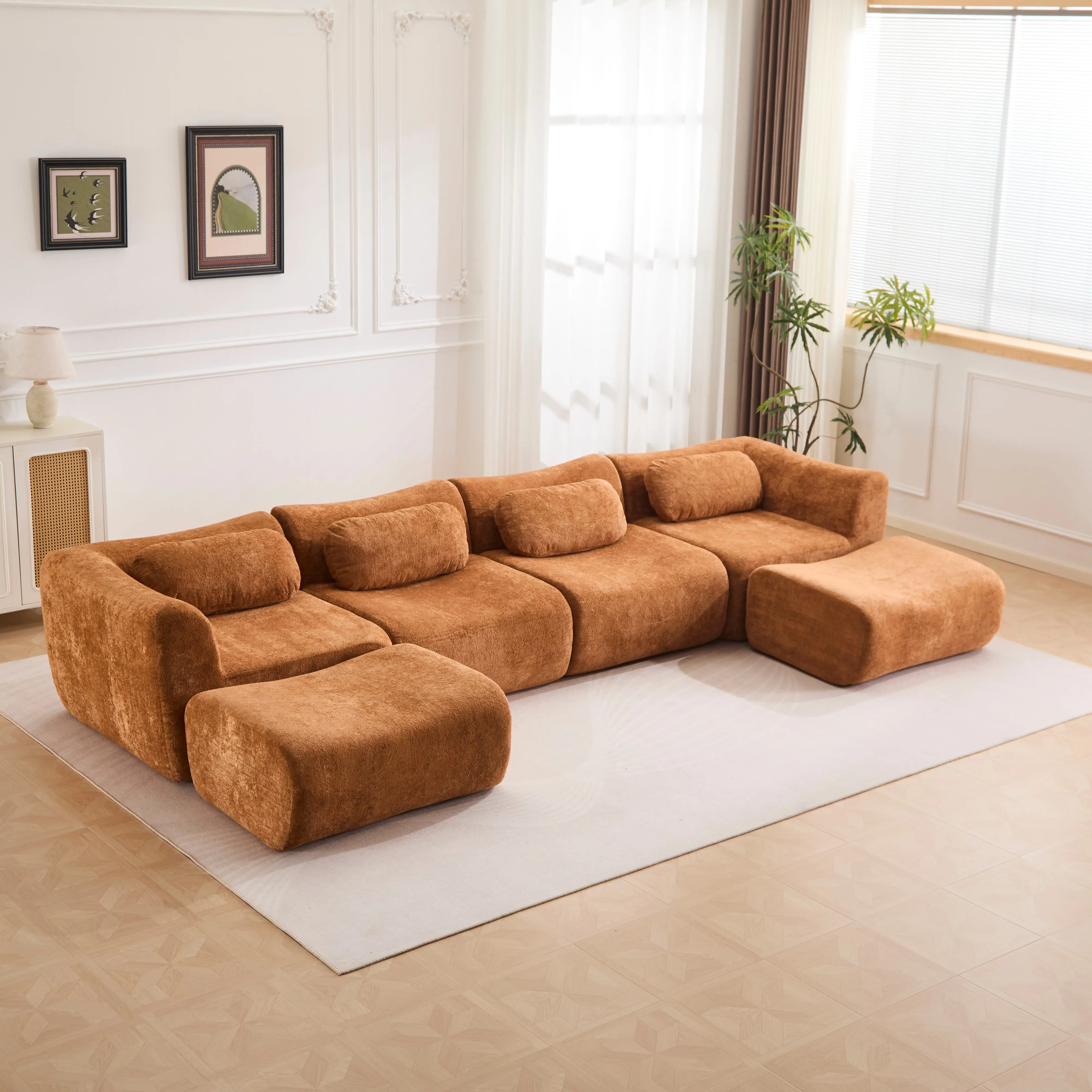 4 SEATERS WITH 2 OTTOMAN (148.2")
