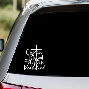 Chosen Blessed Forgiven Decal Sticker