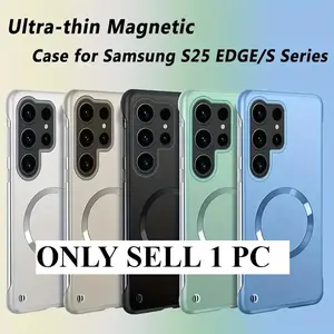 Phone Case: Phone Case Suitable for Samsung Galaxy Galaxy S26 /25/24/23/22/21/Ultra Plus FE Supports Wireless Charging. Ultra-thin Luxury PC Semi-frame Design with Matte