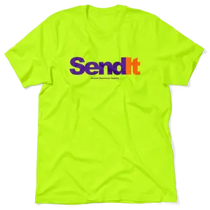 Send It high Visibility T-Shirt For Blue Collar Workers Jersey Menswear Flag Top Short-Sleeve Man Cotton Print Stylish Casual Crewneck | Graphic Tees