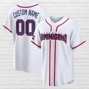 Custom Name & Number Dominican Republic Baseball Jersey, Dominican Baseball Fan Jersey, Sports Fan Shirt