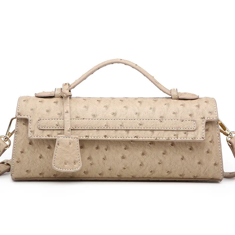 Ostrich-patterned khaki color