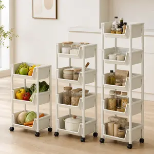 Multi-Purpose Storage Shelf, Mobile Multi-Layer Organizer, Ideal for Makeup, Kitchen, Desk, Bedroom, Bathroom, Living Room, Flower Rack