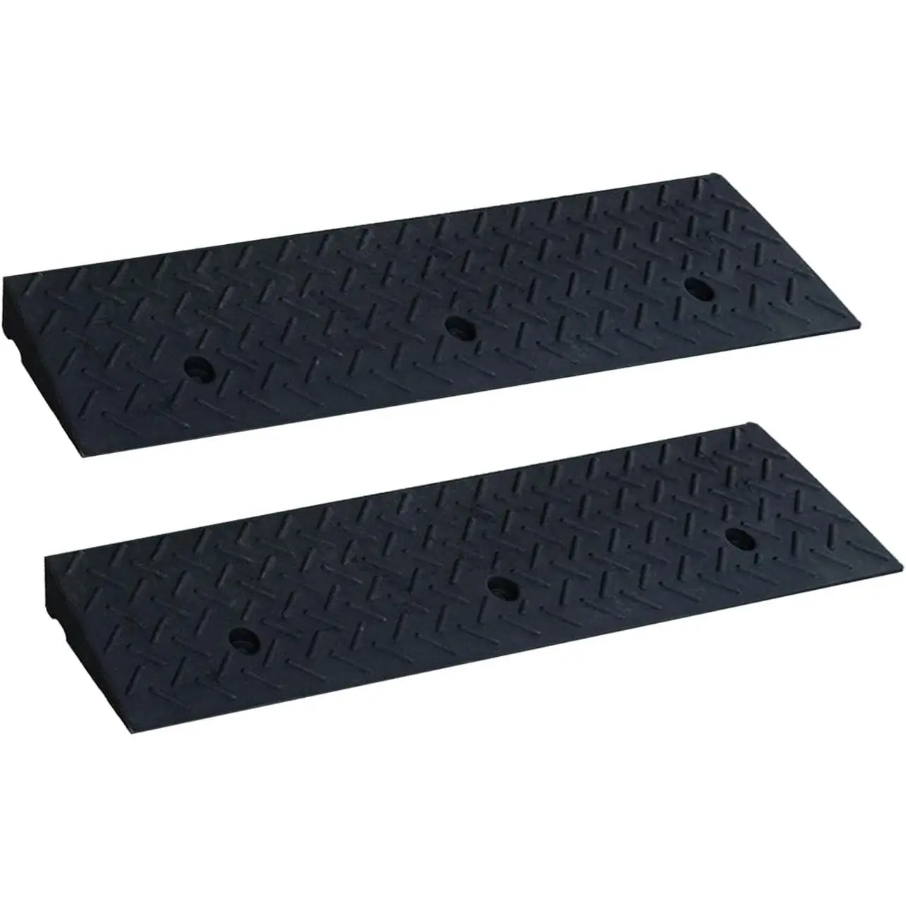 Curb Ramps for Sidewalks 3.1" Rise Rubber Curb Ramps Threshold Ramp for Driveway Shed Ramp for Riding Mower Garage Ramp Door Threshold Ramp for Wheelchair 7000lbs Capacity