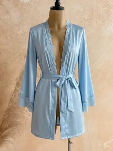 Satin Plush Soft Robe for Women, Premium Fleece Womens Robe Cozy Sexy l Cover Up l Personalizable