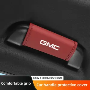 Car Roof Handle Protective Cover Pull Gloves Interior Accessories For GMC Terrain Sierra Canyon Yukon Acadia Savana Denali AT4 Granite
