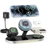 RESSONIC 25W Dual Wireless Cellphone Charger - 5-in-1 Compact Charging Station for Mobile/Smartphone, iPhone 13/Samsung, Watch, Earbuds with 65W Adapter, TEC Active Cooling, Night Light, 3-Way Foldable Stand, Magnetic Snap (Desk, Travel Use)
