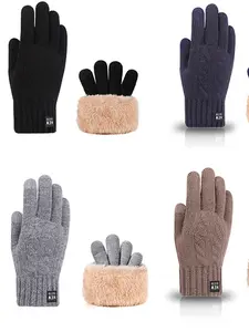 Men's Warm New Fleece Gloves, One Pair, Insulated Winter Handwear, Comfortable and Stylish, Perfect for Cold Weather