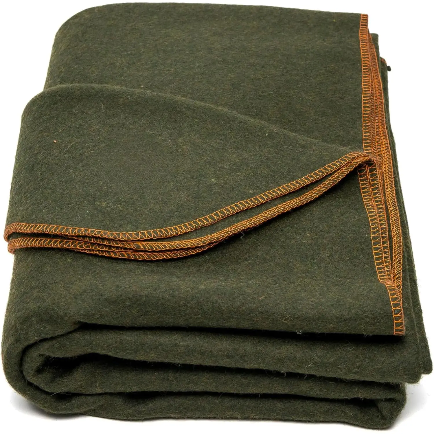 Military Wool Blanket - Warm, Thick, Washable - Great for Outdoors, Camping, Stadium Blanket, Picnics, Travel - Car & Bushcraft Survival Kits, Large 64in x 88in 4.5 lb