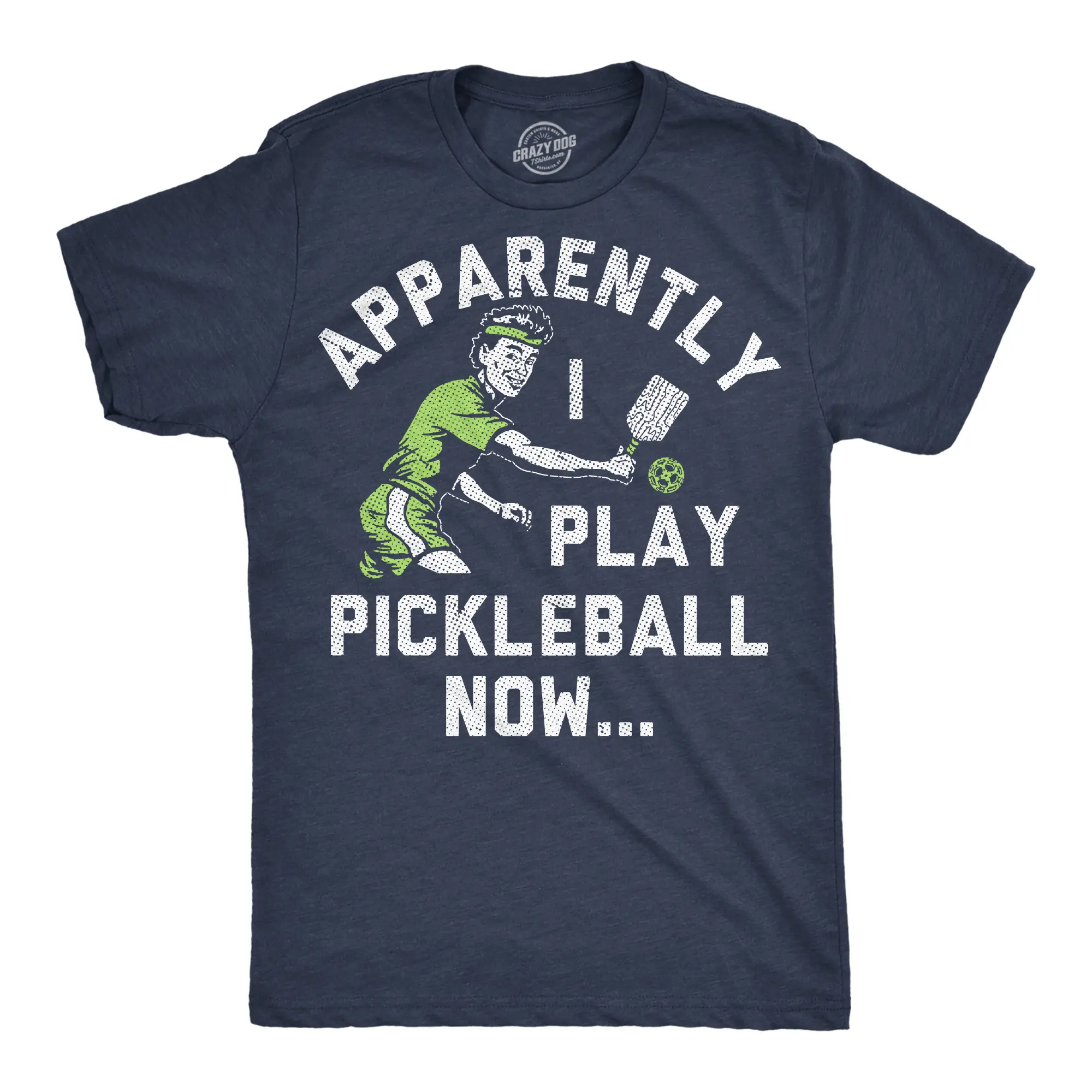 Mens Funny T Shirts Apparently I Play Pickleball Now Sarcastic Pickle Ball Graphic Novelty Tee For Men Mens Funny T Shirts Cool Vintage Fashion T-Shirt Gift Classic Menswear Funny Pickle Ball Short Sleeve Navy -