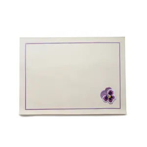 Capri Embroidery Rectangular Placemat Pansy
