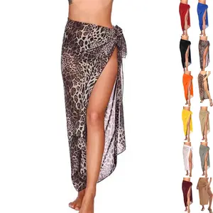 Women Sarong Swimsuit Coverups Chiffon Long Bikini Wraps Sheer Beach Bathing Suit Cover Up