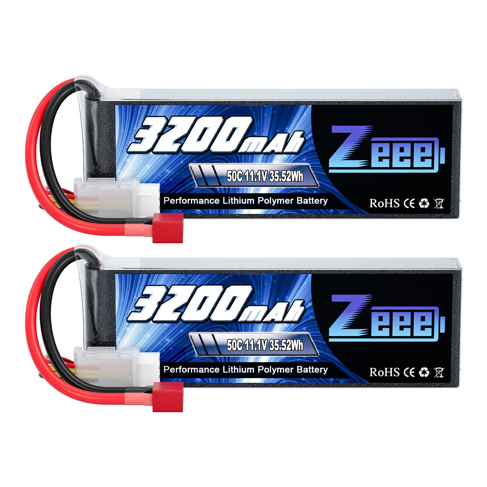 Zeee 3S Lipo Battery 3200mAh 11.1V 50C Soft Case Battery with Deans T Connector for RC Airplane RC Helicopter RC Car RC Truck RC Boat UAV Drone FPV(2 Pack) remote control