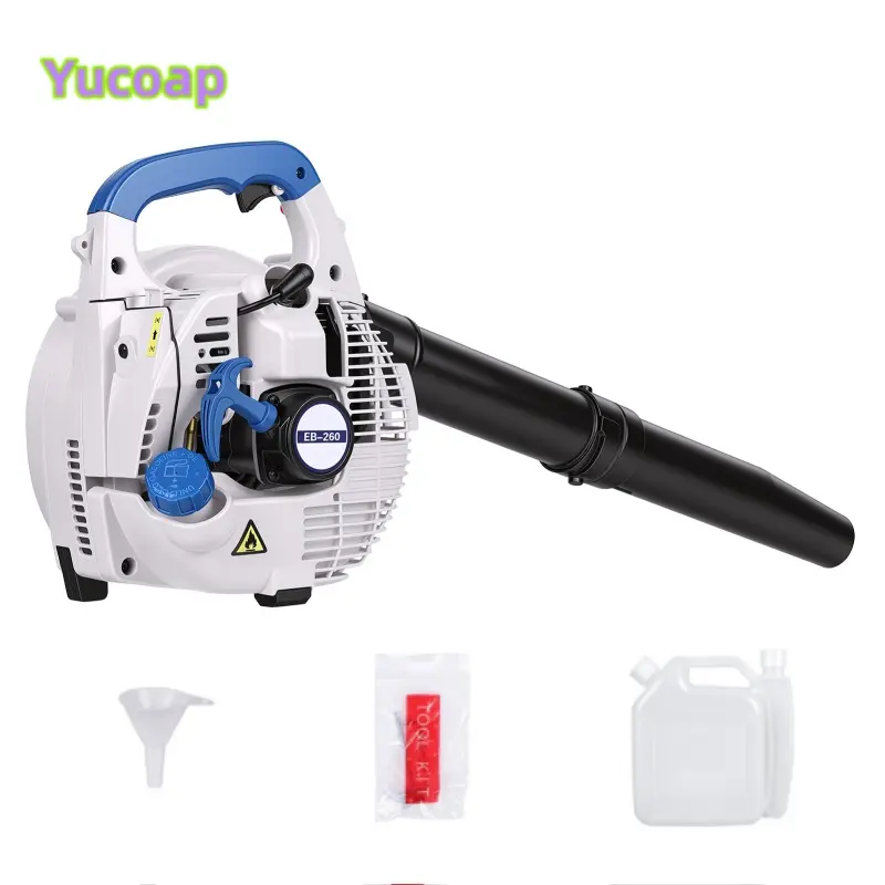 YUCOAP 26CC Gas Powered Handheld Leaf Blower, 2-Cycle Engine, 460 CFM 160 MPH, Lightweight Easy-Start Blower for Lawn, Yard and Light Snow Cleanup powerful
