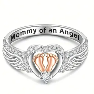 【V24】'Mommy of an Angel'  Cubic Zirconia Rings for women Luxury and Timeless Design  Holiday Gifts