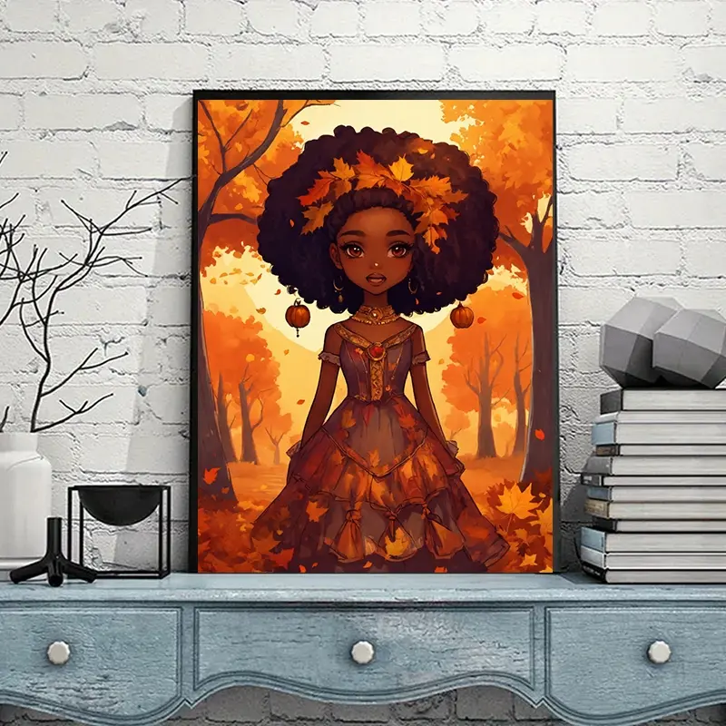 Autumn Forest Theme Diamond Painting Kit, DIY Craft Set for Beginners & Adults, Home Wall Art Decoration, Perfect Holiday Gift Choice, Handcraft