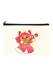 Shadow Milk Cookie Run Kingdom Pure Vanilla Cookie Cosmetic Bag Women Makeup Bag Kawaii Toiletry Canvas Travel Organizer Zipper Pouch Handbag Purse