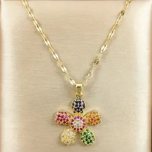 Multicolor Flower Necklace