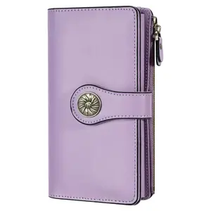 Women’s RFID Blocking Wallet Trifold Clutch Large Capacity Card Holder Purse