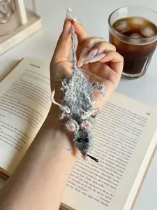 Cute Possum Hanging Ornament, Lightweight Flat Charm for Backpack, Animal Cartoon Bookmark, Car Mirror, Room Decor & Gift Display