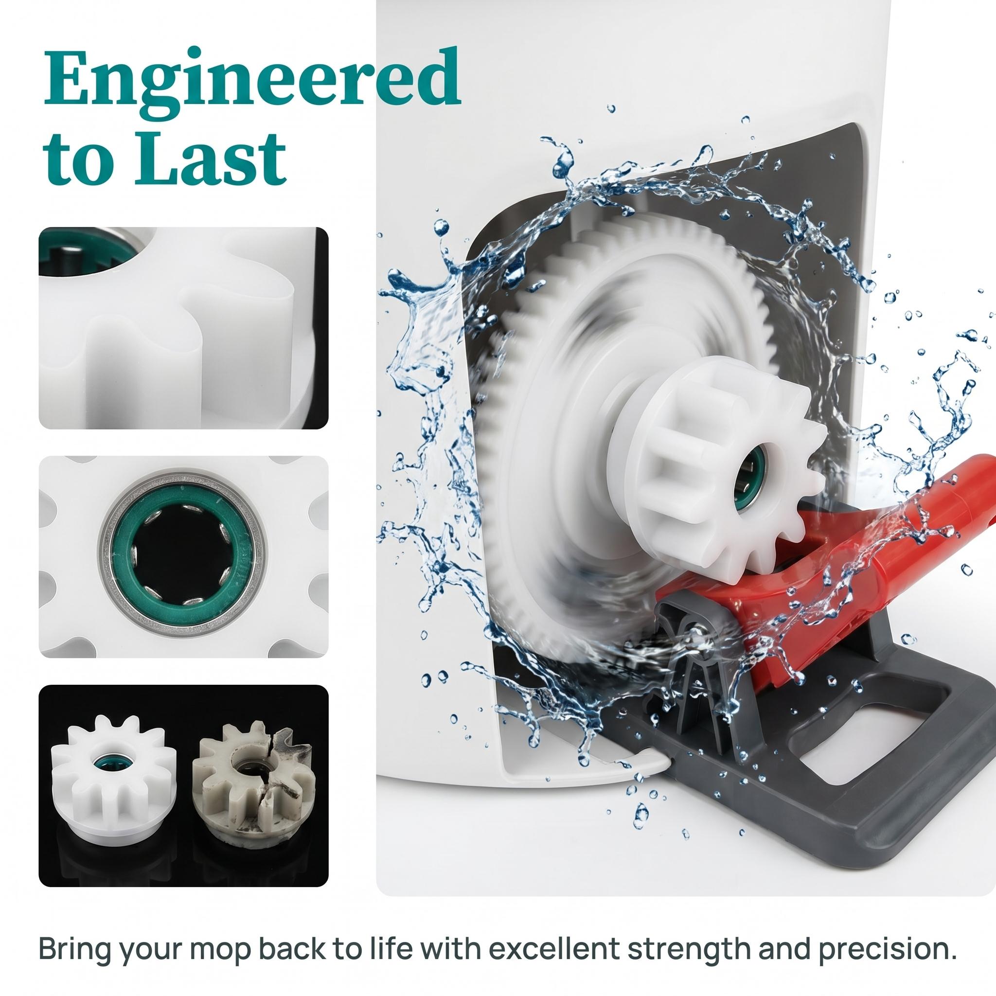 Spin Mop Pedal Bearing Repair Kit, Spinning Mops Replacement Gear Parts for Broken Buckets, Easy-Install Home Care Accessory-MM1