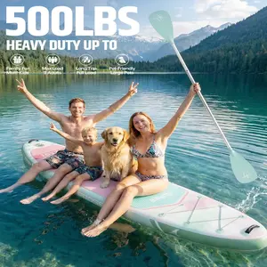 12'×36" Inflatable Stand Up Paddle Board, 500LBS Extra Wide Capacity Premium SUP, Non-Slip Stable Deck, Kayak Seat, Complete Accessories Kit with Backpack, for Advanced Paddlers & Fishing,summervibes