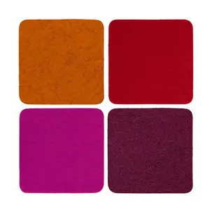 Square Felt Coasters - Bordeaux