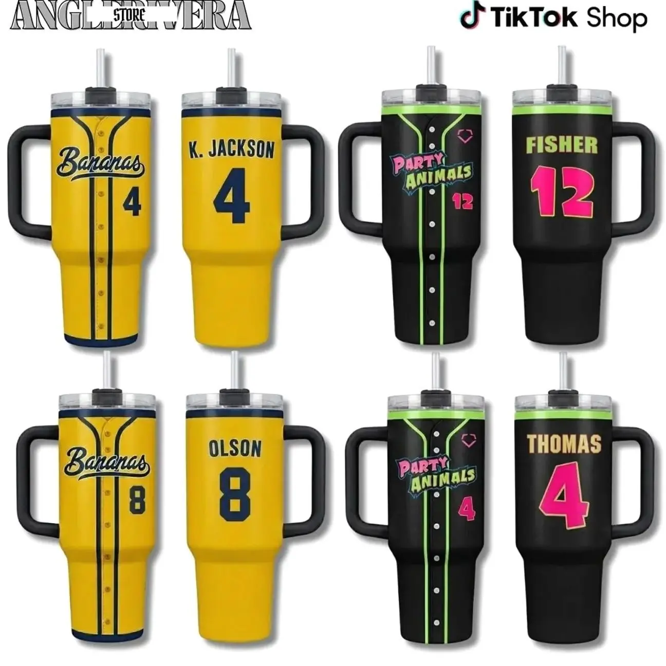 KJ Baseball Tumbler, Fisher Baseball Tumbler, Olson Baseball Tumbler, Thomas Baseball Tumbler   For Banana Fan, Baseball Gift, Sport Merch, Travel Cup