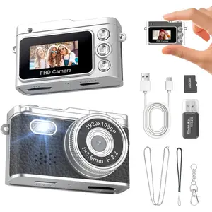 Camera, 1080P Retro  Digital Camera with 32G SD Card,  Video Thumb Camera with 0.96" Screen, Teens Portable 20g Pocket Camcorder with Flash for Vlogging, Travel, and EDC