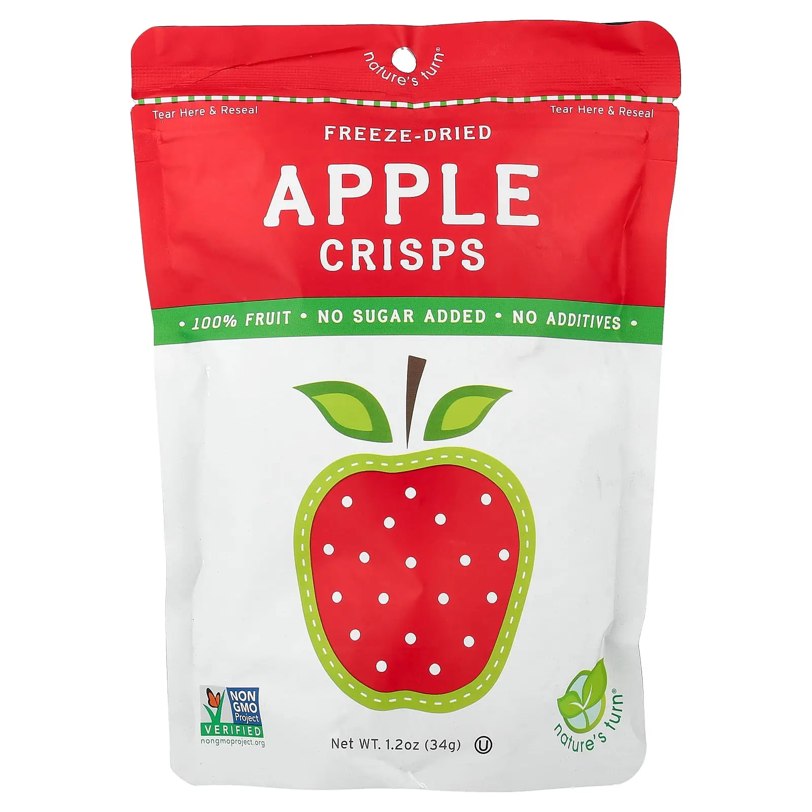 Nature's Turn Freeze-Dried Apple Crisps, 1.2 oz (34 g)
