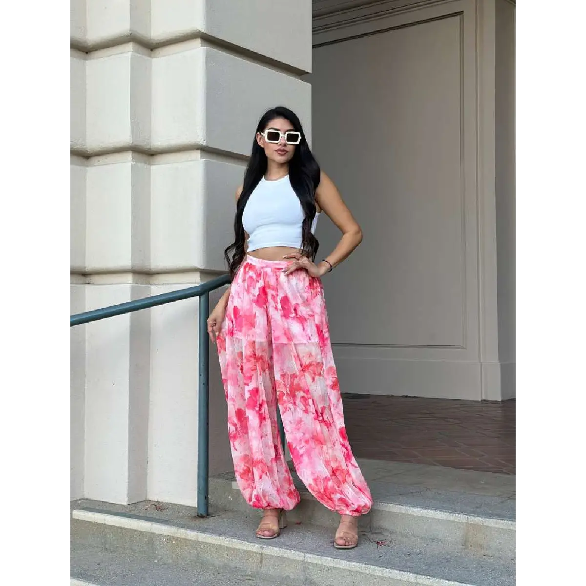 FLOWER PRINTED PANTS FLOWER PRINTED PANTS