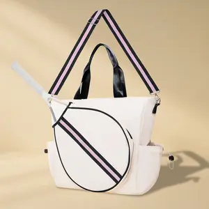 Tennis Bag - Convertible Tote Shoulder Racket Bag - Black Pink