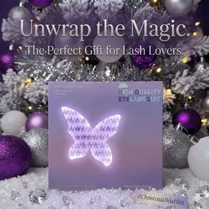 lushlume Premium Holiday Glam Eyelash Kit – Special Edition Fluffy Lash Extensions for a Soft Natural Finish