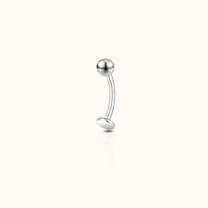 Ball Curved Barbell Internally Threaded Lip Eyebrow Rook Body Piercing Jewelry