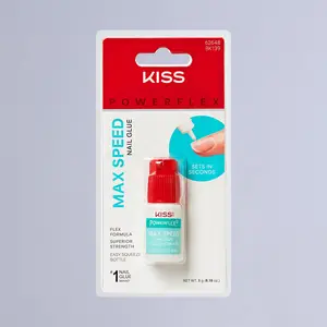 Kiss PowerFlex Maximum Speed Fake Nail Glue - 0.10 oz. | Nail Adhesive, Press-On Glue, Fast Drying, Strong Hold Kiss PowerFlex Maximum Speed Fake Nail Glue - 0.10 oz. | Nail Adhesive, Press-On Glue, Fast Drying, Strong Hold