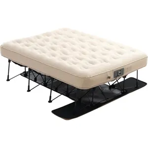 VEVOR Camping Cot with Mattress for Adults, Folding Camping Bed with Inflatable Air Mattress Airpump, Portable Bed Camp Cot with Carry Bag, Blow Up Camp Cot for Outdoor Travel, Vacation, Guests, HomeVEVOR Super Brand Day