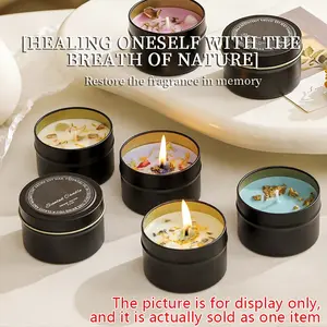 Creative Luxury Ylang-Ylang Scented Aromatherapy Candle, Black Tin Container, Exquisite Companion Gift, Natural Long-Lasting Aroma, Ideal for Home Decor & Gifting, Home Fragrance Decor