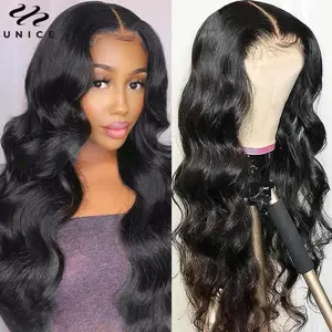 UNice Hair Bye Bye Knots Body Wave 7X5 Glueless Wigs Pre Cut Pre Bleached Lace Front Human Hair Wig 150% Density