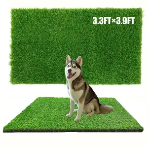 Artificial Grass for Patio & Pets,39.3" x 47.2" Fake Grass Indoor Outdoor,Realistic High-Density Durable Artificial Turf Carpet for Dogs Pets Garden Lawn Lands（3.3×3.9FT）