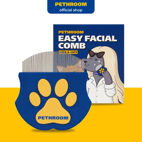 PETHROOM Easy Facial Comb for Cats and Dogs Pets Eye Comb