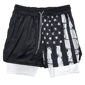 Mens Swim Trucks With Compression Liner Stretch Beach Shorts Quick Dry With Zipper Pockets Board Shorts