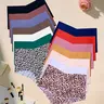 Women's Solid Color & Leopard Print Knicker, Casual Comfy Breathable Seamless Panty Collection for Daily Wear, Casual Everyday Panties, 14pcs/10pcs/7pcs, Underwear for All Seasons