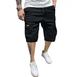 Dokotoo Men Mens Cargo Shorts Casual Waist Elastic Drawstring Outdoor Golf Shorts with 6 Pockets Menswear Plain